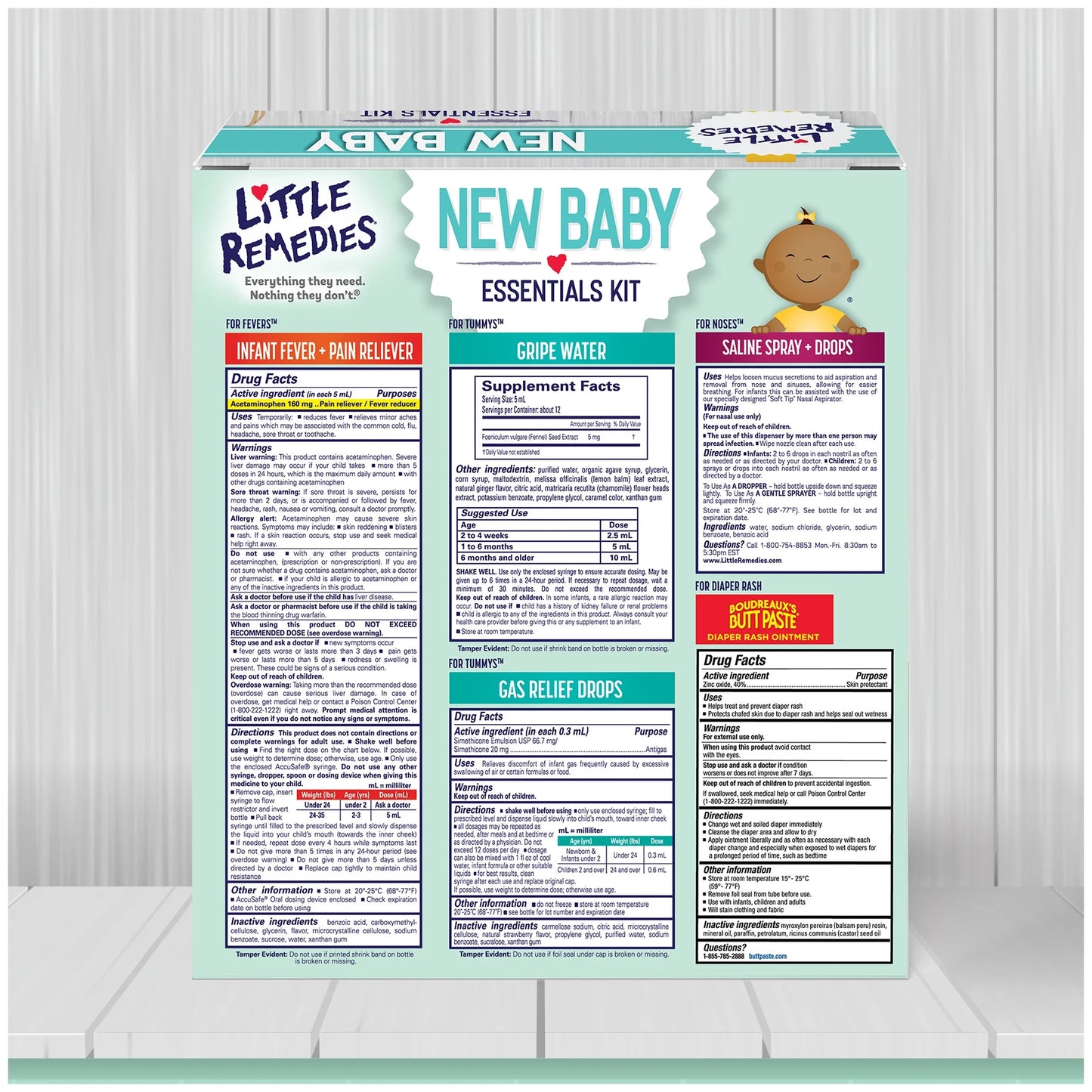 New Baby Essentials 6-Piece Kit for Infant'S Nose and Tummy Relief