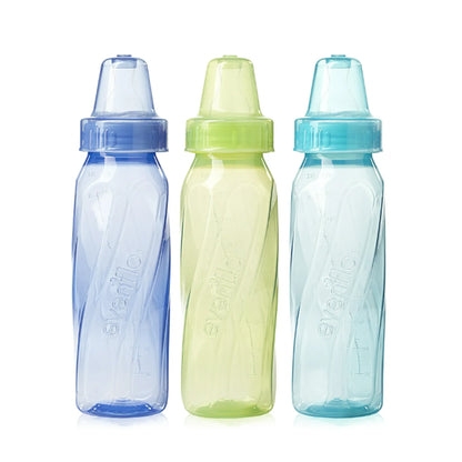 Classic Tinted Plastic and Silicone Baby Bottles 8Oz - 12 Pack
