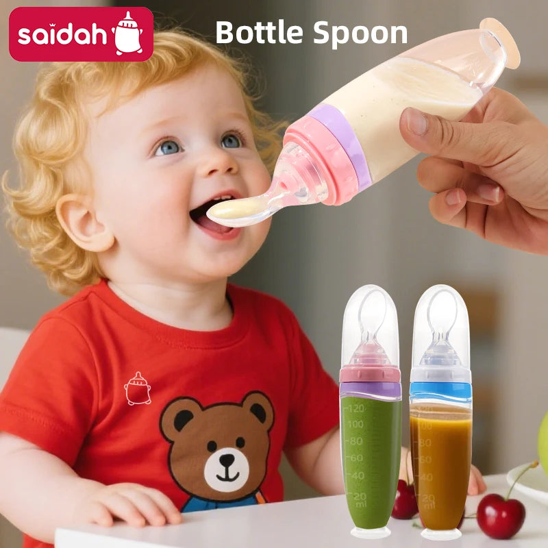 120 Ml/4Oz Infant Baby Liquid Silicone Food Squeeze Feeder