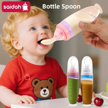 120 Ml/4Oz Infant Baby Liquid Silicone Food Squeeze Feeder