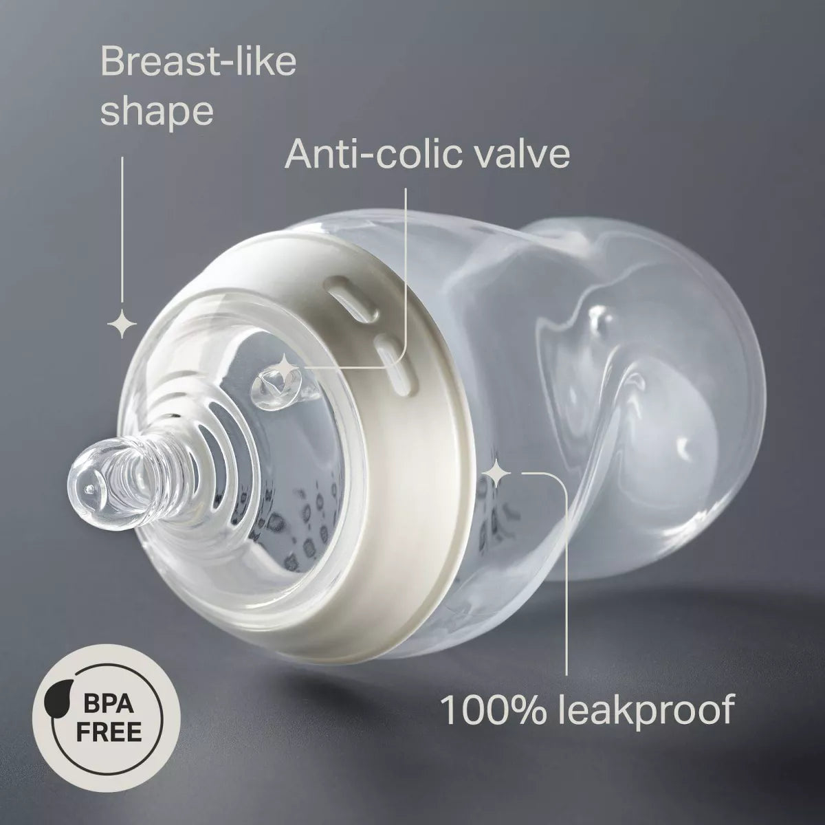 Tommee Tippee Start Slow-Flow Breast-Like Nipple Anti-Colic Baby Bottle 