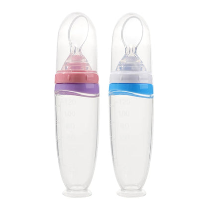 120 Ml/4Oz Infant Baby Liquid Silicone Food Squeeze Feeder