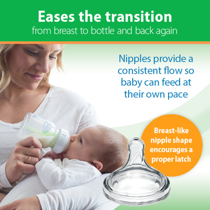 Options+ Wide-Neck Glass Bottle Starter Set