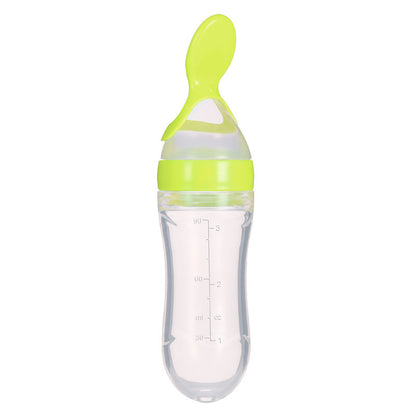 New Infant Silicone Feeding Squeeze Spoon