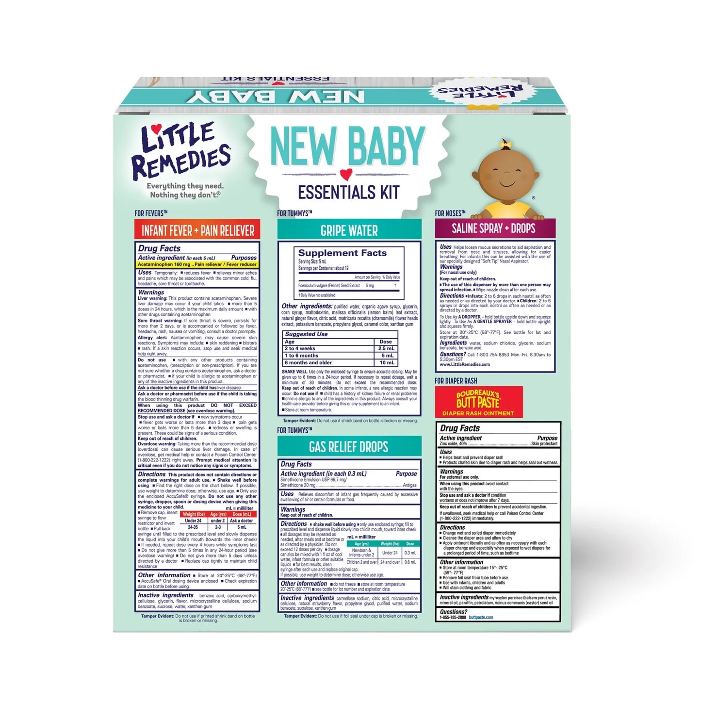 New Baby Essentials 6-Piece Kit for Infant'S Nose and Tummy Relief