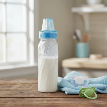 Classic Tinted Plastic and Silicone Baby Bottles 8Oz - 12 Pack