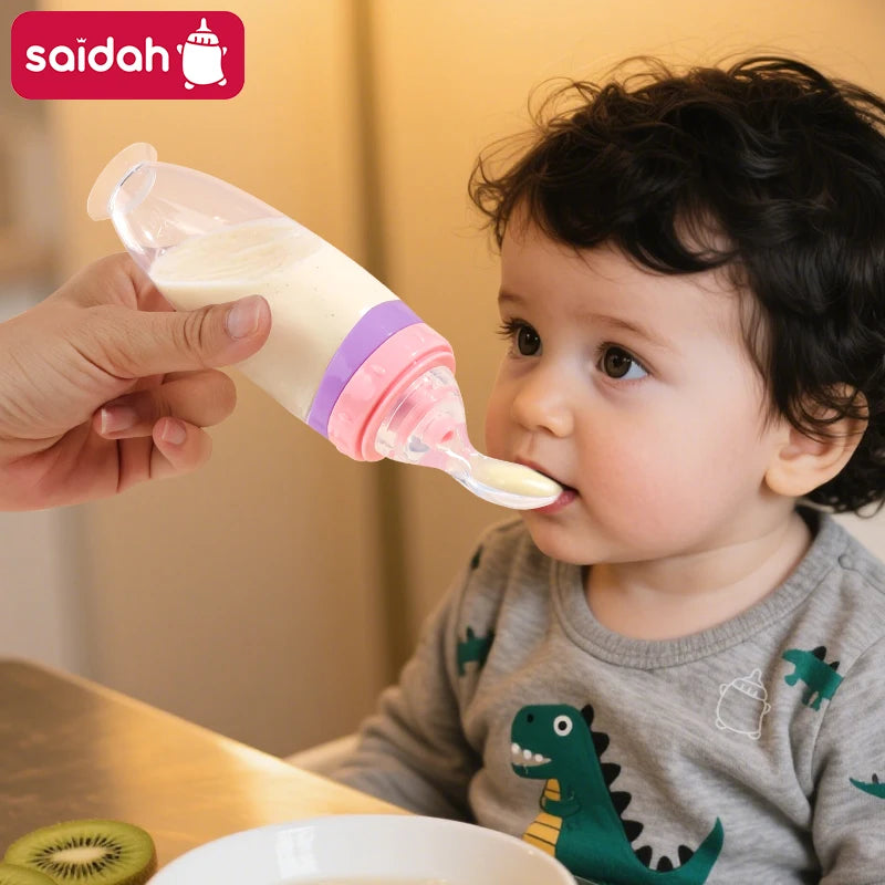 120 Ml/4Oz Infant Baby Liquid Silicone Food Squeeze Feeder