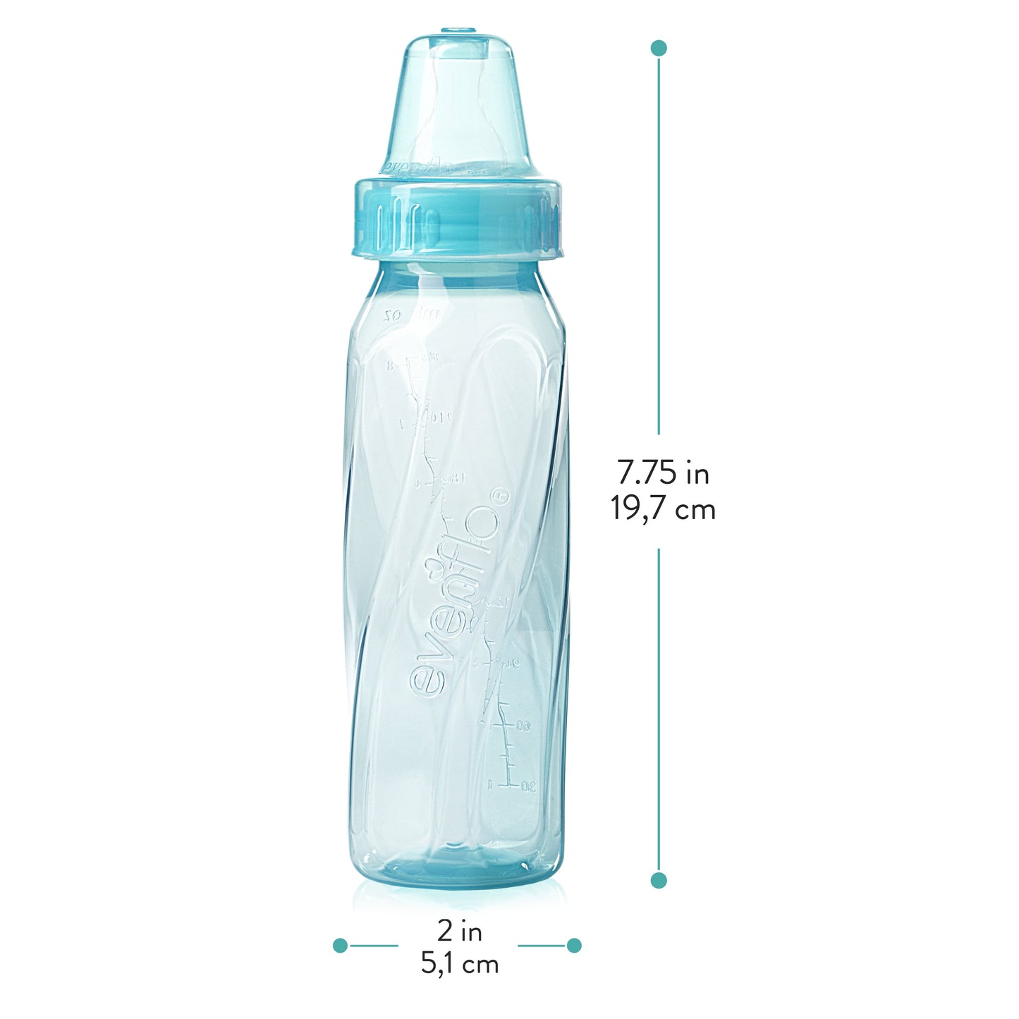 Classic Tinted Plastic and Silicone Baby Bottles 8Oz - 12 Pack