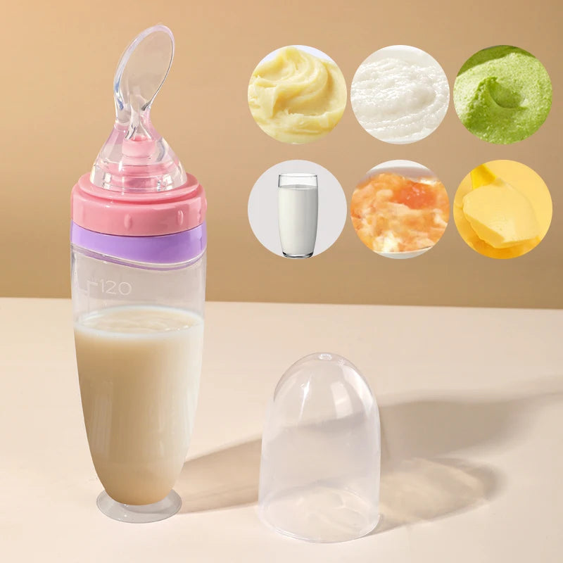 120 Ml/4Oz Infant Baby Liquid Silicone Food Squeeze Feeder