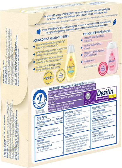 Care Essentials Gift Set, Body Lotion, & Zinc Oxide Diaper Rash Paste for Baby