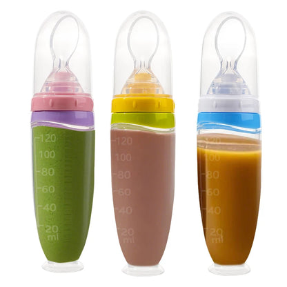 120 Ml/4Oz Infant Baby Liquid Silicone Food Squeeze Feeder