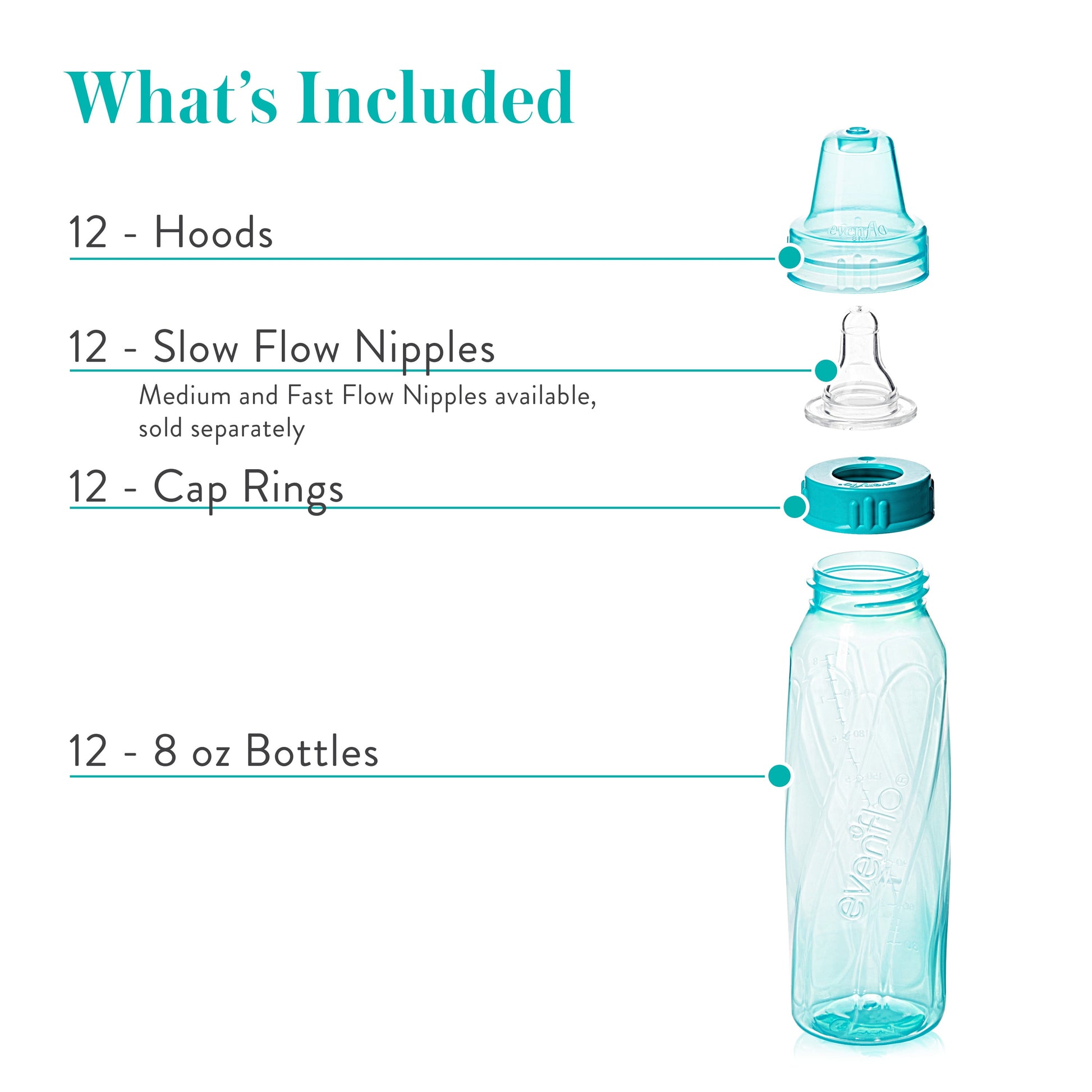 Classic Tinted Plastic and Silicone Baby Bottles 8Oz - 12 Pack